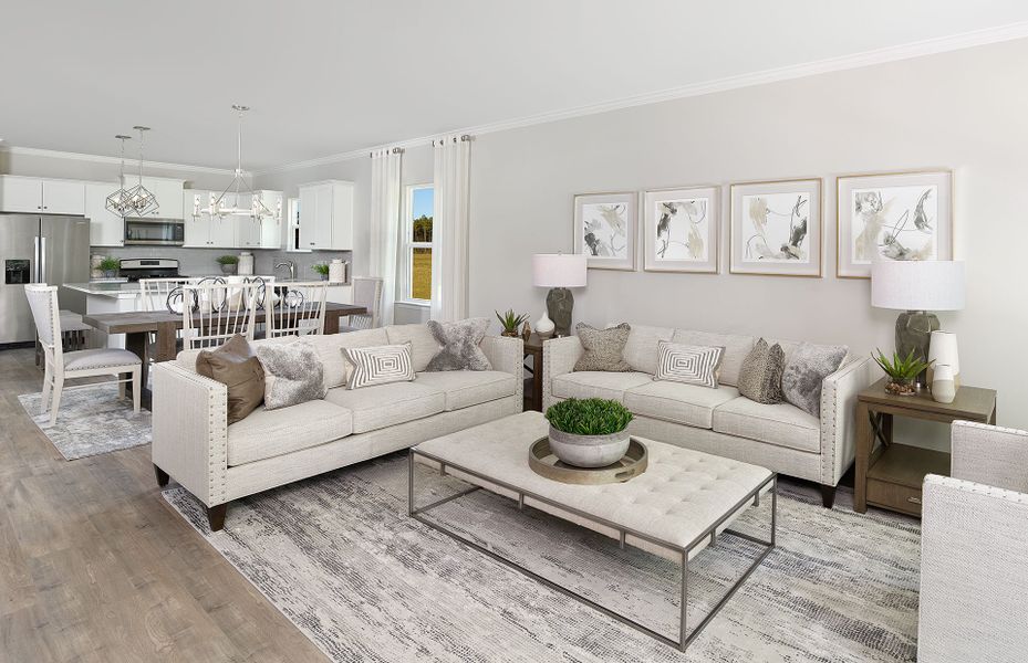 The new home Compton makes entertaining a breeze with its open layout