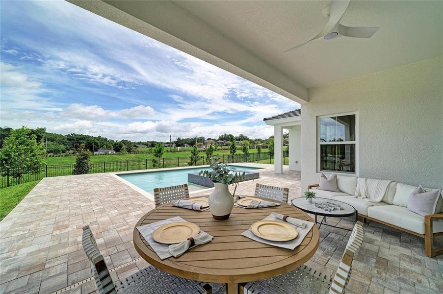 Exterior details and patio area of a home in Barrington Preserve, Parrish (Image 27).