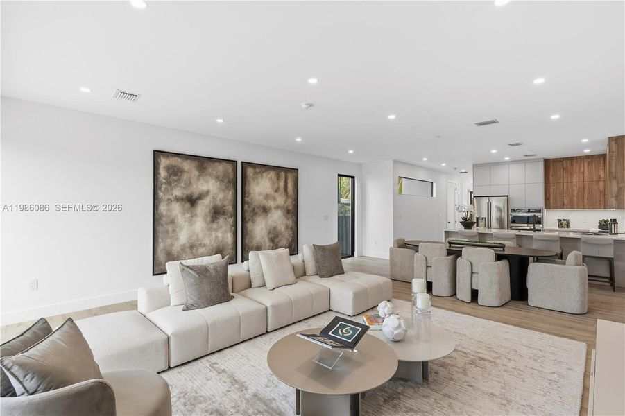 Furnished interior view inside a new home in , Miami (Image 18). Furnished interior view inside a new home in , Miami (Image 18).