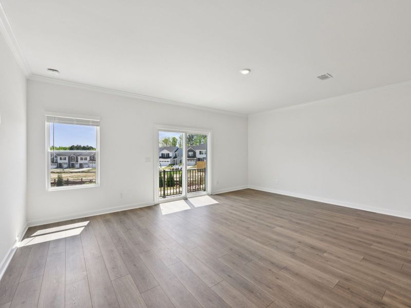 Spacious, unfurnished interior of a new home in Meadows at Wilson Farms - The Heights Series, Fort Mill (Image 10). Spacious, unfurnished interior of a new home in Meadows at Wilson Farms - The Heights Series, Fort Mill (Image 10).