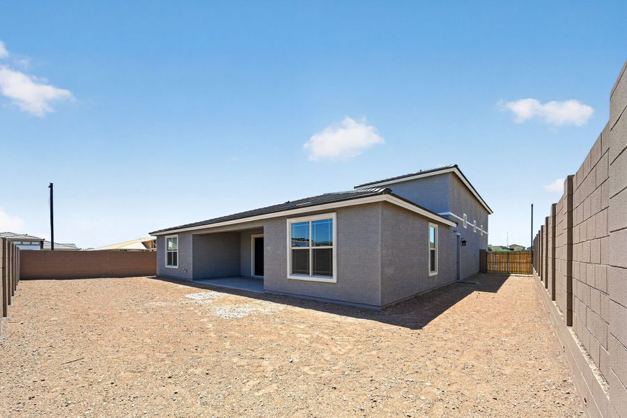 Exterior details and patio area of a home in Artisan at Asante, Surprise (Image 3).