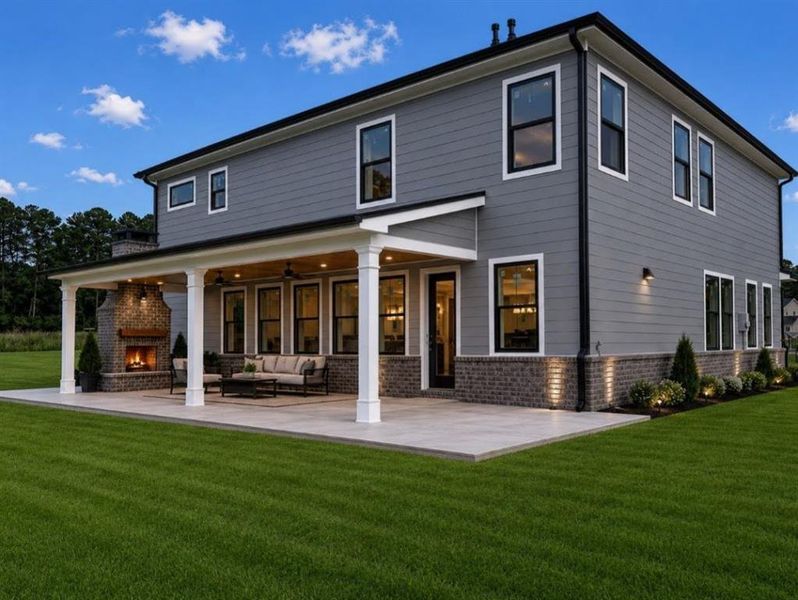 Exterior details and patio area of a home in Livingstone Park, Kennesaw (Image 4).