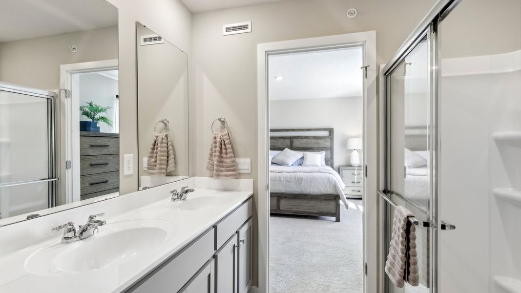 Representative furnished interior of a home built from the Regent - Finished Basement by D.R. Horton in Harrison Valley, Simpsonville (Image 15).