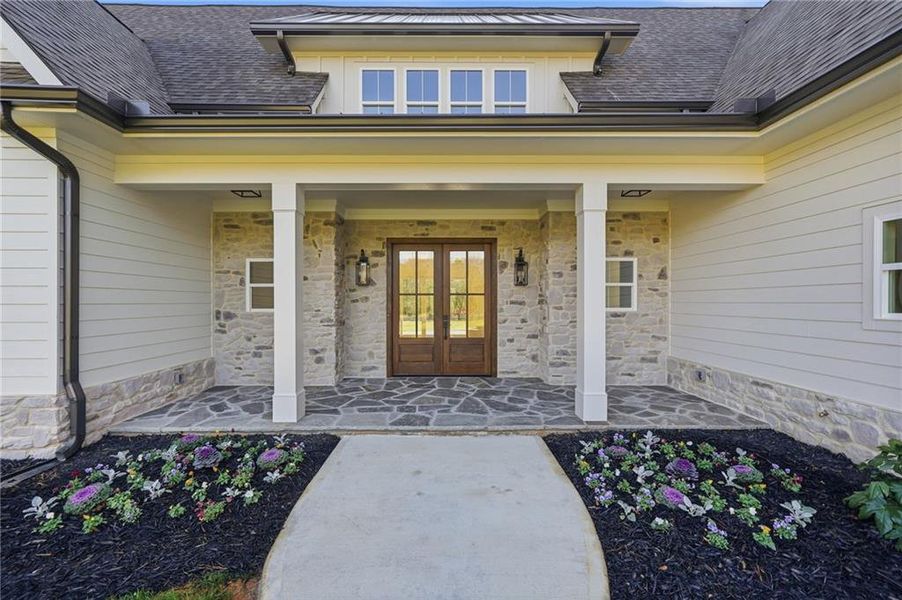 Exterior details and patio area of a home in , Canton (Image 36).