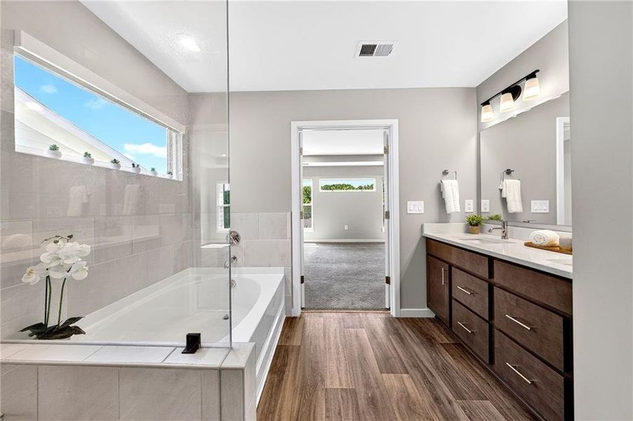 Furnished interior view inside a new home in The Reserve At Liberty Park, Braselton (Image 18).
