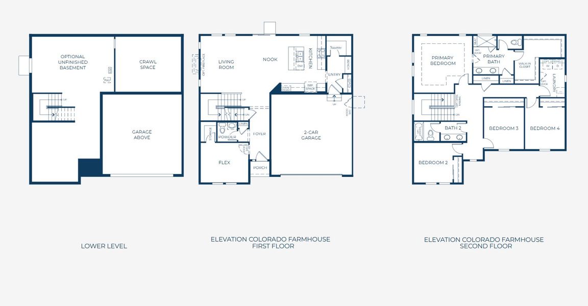 2D floor plan layout for the Plan 4006 by New Home Co. in The Legacy Collection at Talon Pointe, Thornton, CO (Image 3).
