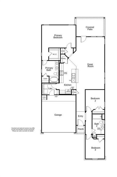 This floor plan features 3 bedrooms, 2 full baths, and over 1,600 square feet of living space.