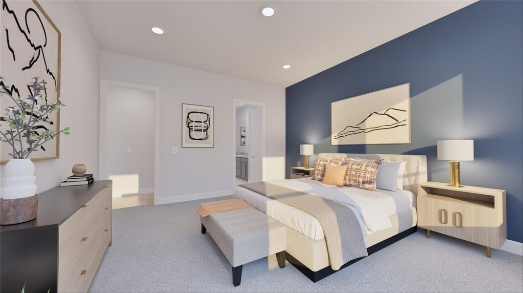 Furnished interior view inside a new home in Oakberry Trails, Waller (Image 9).