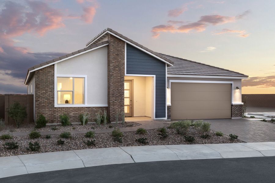 Representative exterior photo of a completed home built from the Ash by Mattamy Homes in Bella Vista Farms, Queen Creek, AZ (Image 18). Representative exterior photo of a completed home built from the Ash by Mattamy Homes in Bella Vista Farms, Queen Creek, AZ (Image 18).