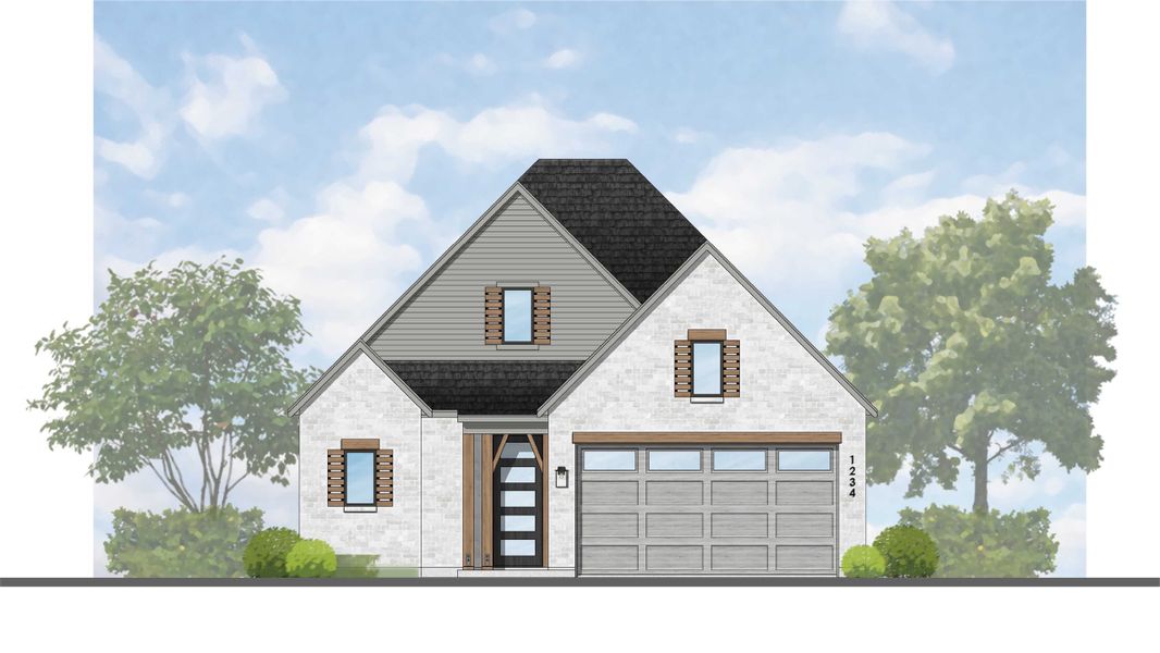 Representative rendering of the exterior for the Alpina Plan by Highland Homes (Image 2).