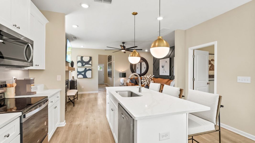 Representative furnished interior of a home built from the Millhaven by DRB Homes in Enclave at Evergreen, Fairburn (Image 12).