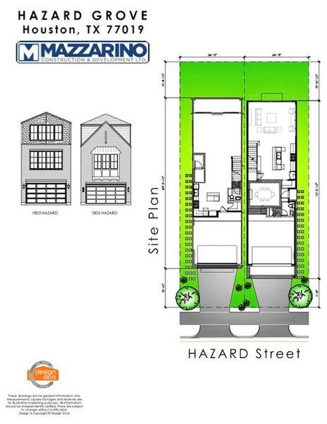 Please be aware that these plans are the property of the architect/builder designer that designed them not DUX Realty, Mazzarino Construction or 0 HAZARD LLC and are protected from reproduction and sharing under copyright law. These drawing are for general information only. Measurements, square footages and features are for illustrative marketing purposes. All information should be independently verified. Plans are subject to change without notification.