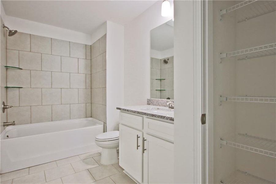 Furnished interior view inside a new home in Clark Farms, Flowery Branch (Image 13). Furnished interior view inside a new home in Clark Farms, Flowery Branch (Image 13).