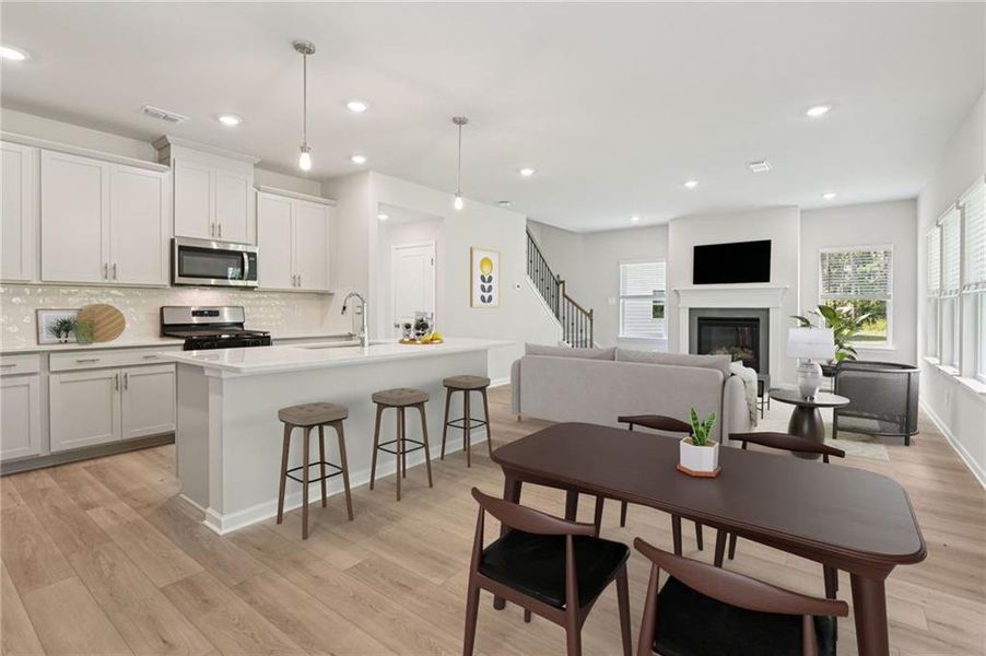 Furnished interior view inside a new home in The Oaks at Dawson, Dawsonville (Image 13).