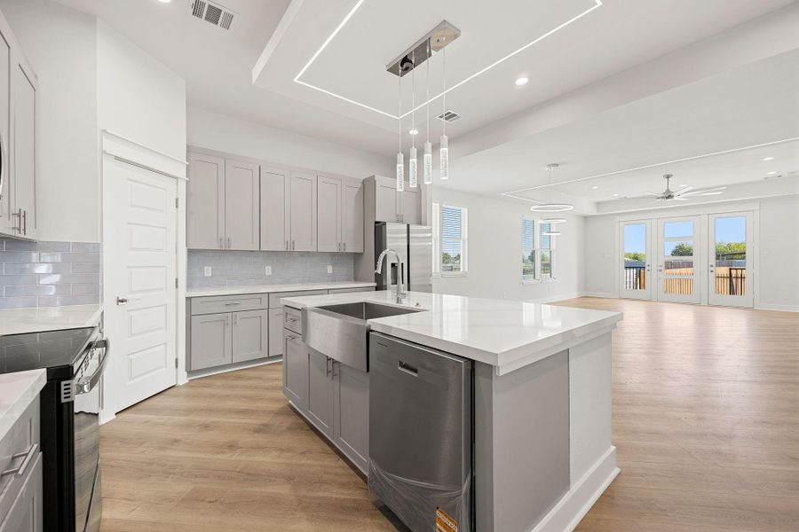 Furnished interior view inside a new home in , Cleveland (Image 9).