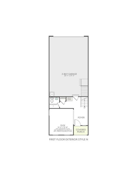2D floor plan layout for the Marquis by Tri Pointe Homes in Ascend, Charlotte, NC (Image 3).
