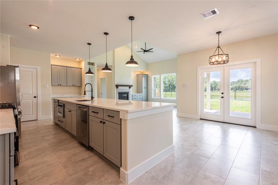 Furnished interior view inside a new home in , Santa Fe (Image 11).