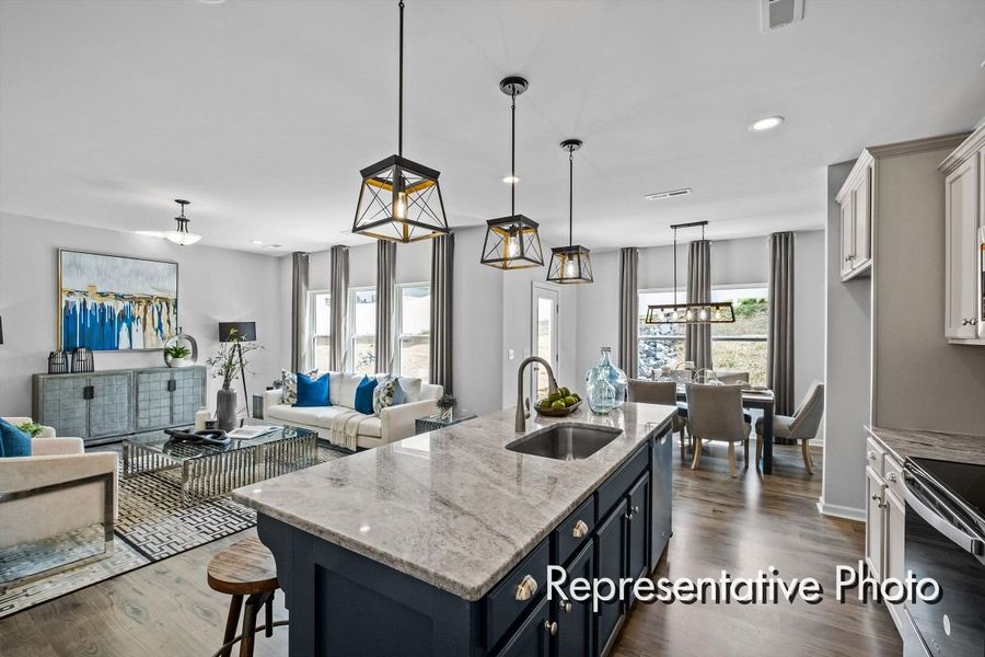 Furnished interior view inside a new home in Morgan Hills, Albemarle (Image 4).