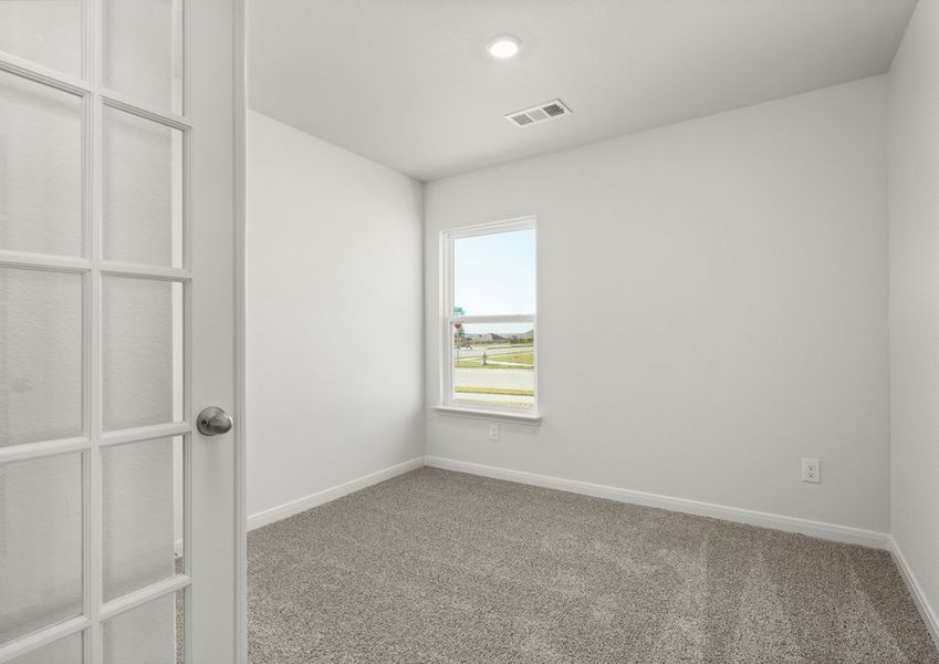 The flex room of the Sabine has a large window. The flex room of the Sabine has a large window.