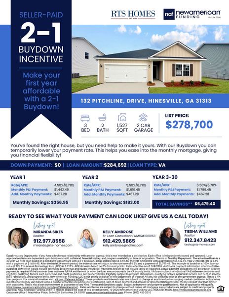2D floor plan layout of this home in Tranquil South, Hinesville, GA (Image 5).