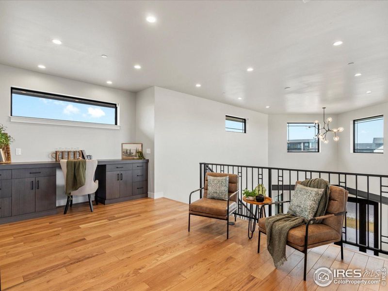 Upper level study and chill zone Upper level study and chill zone