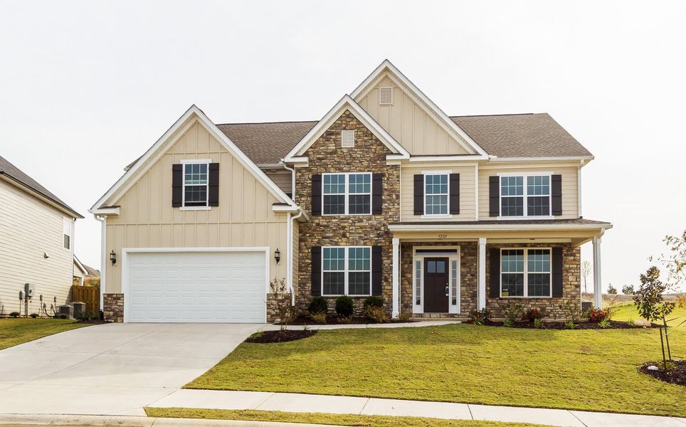 Representative exterior photo of a completed home built from the Durham Hill by Ivey Homes in Tillery Park, Grovetown, GA (Image 23).