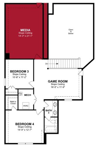 2D floor plan layout of this home in Lovers Landing, Forney, TX (Image 4).