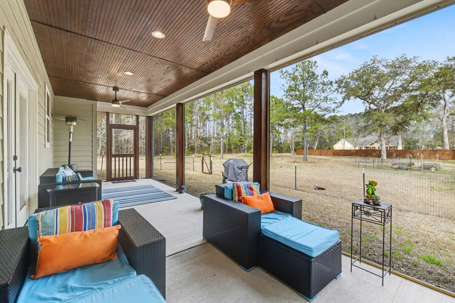Exterior details and patio area of a home in , Johns Island (Image 22).