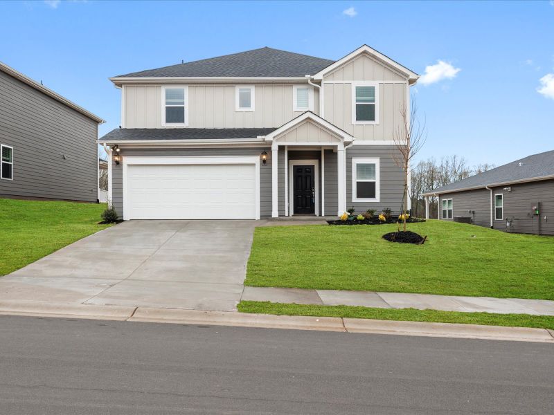 Representative exterior photo of a completed home built from the Johnson by Meritage Homes in Shiloh Valley, Piedmont, SC (Image 1).