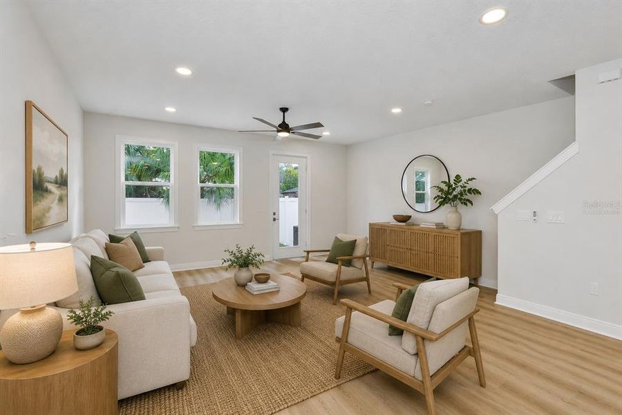 Furnished interior view inside a new home in , Tampa (Image 8). Furnished interior view inside a new home in , Tampa (Image 8).