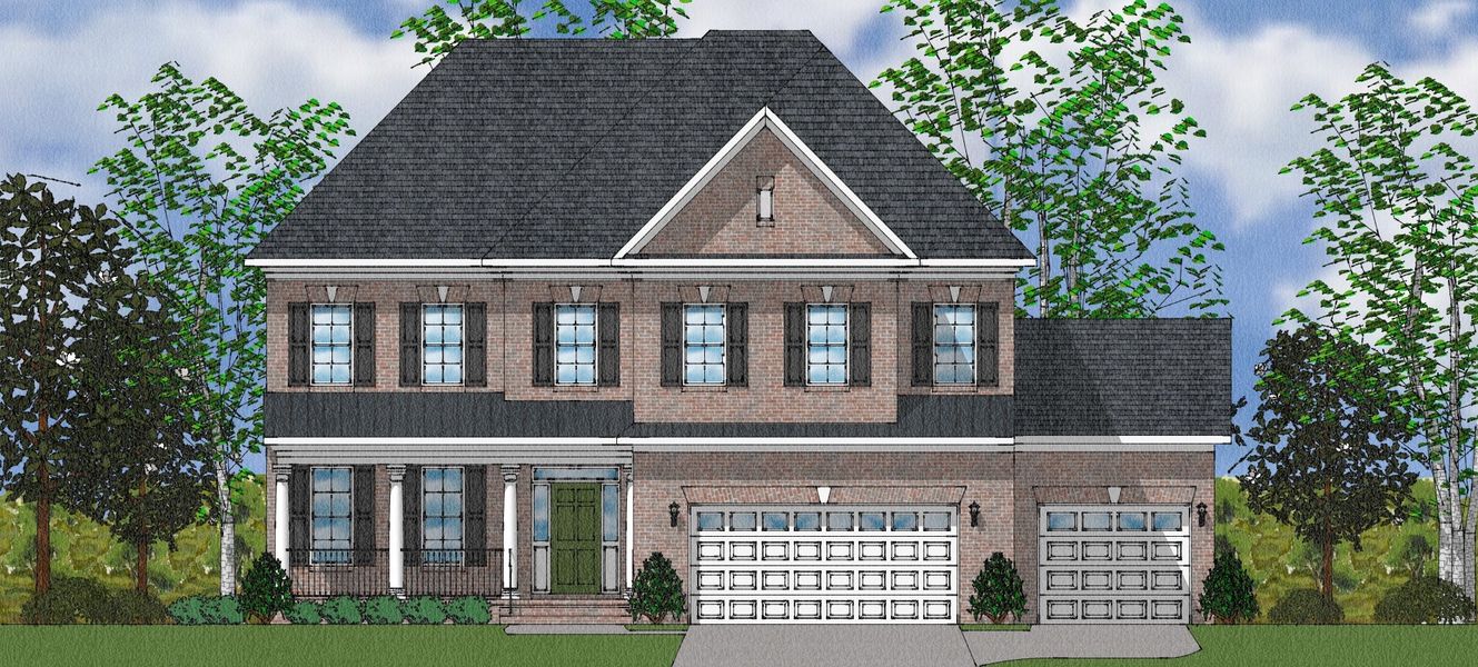 Representative exterior photo of a completed home built from the Cushing II - Elite Collection by Mungo Homes in Suter Estates, Easley, SC (Image 37).