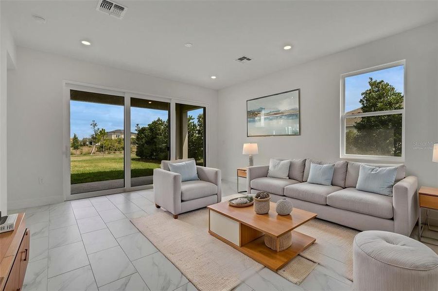 Furnished interior view inside a new home in Turnleaf, Punta Gorda (Image 7). Furnished interior view inside a new home in Turnleaf, Punta Gorda (Image 7).