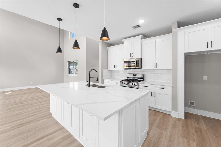 Furnished interior view inside a new home in , Spring (Image 4). Furnished interior view inside a new home in , Spring (Image 4).