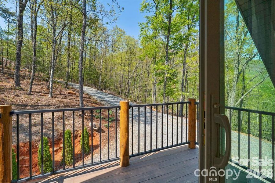 Exterior details and patio area of a home in , Lake Lure (Image 22).