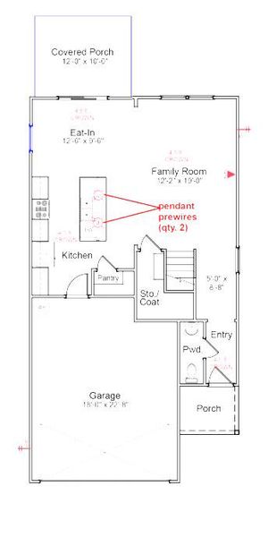 2D floor plan layout of this home in Central Creek, Goose Creek, SC (Image 4).
