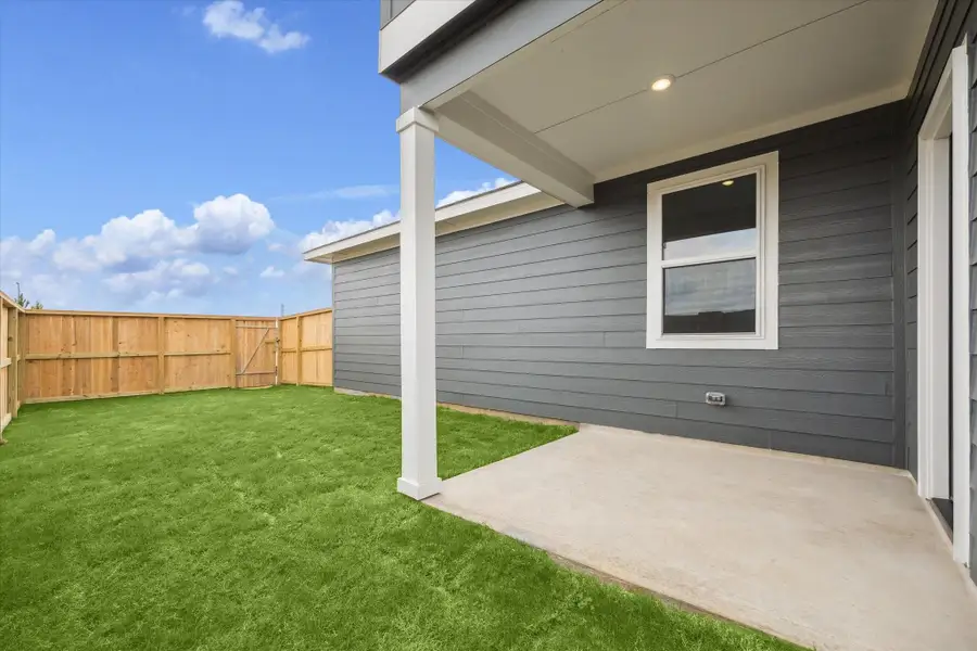 Exterior details and patio area of a home in Elyson, Katy (Image 3).