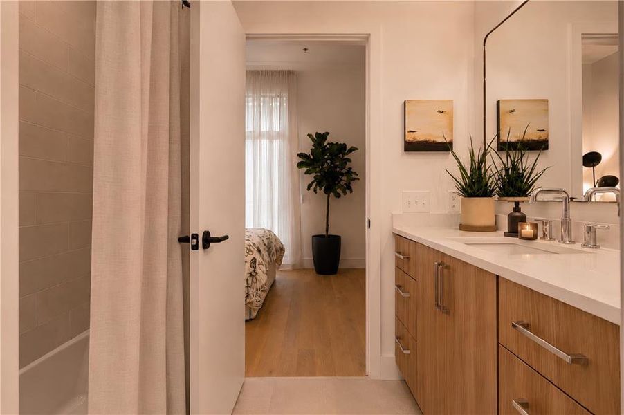 Furnished interior view inside a new home in , Atlanta (Image 30).