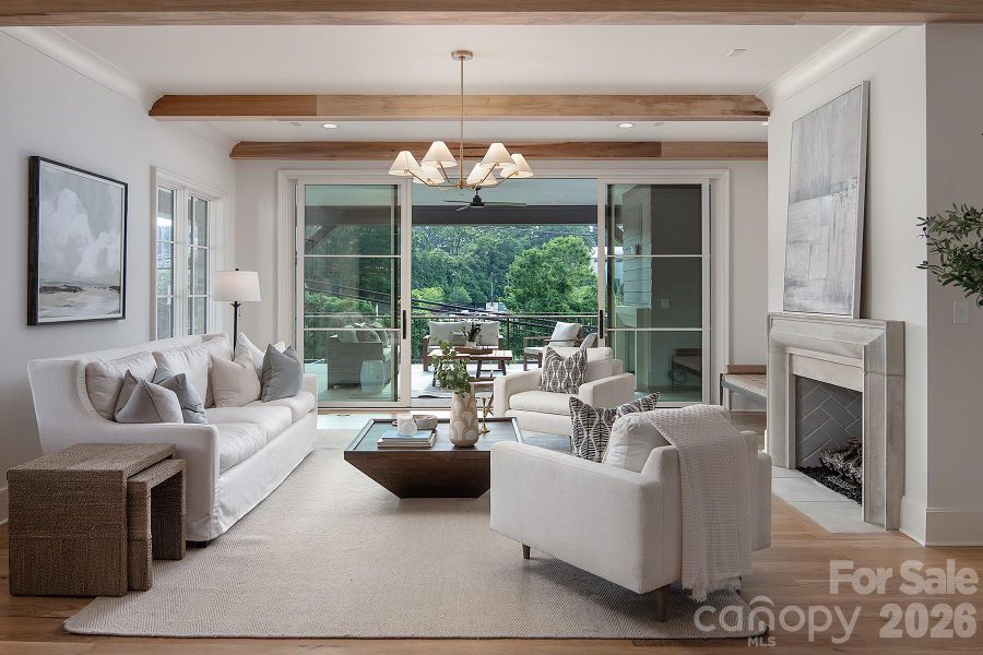 Furnished interior view inside a new home in , Charlotte (Image 18).