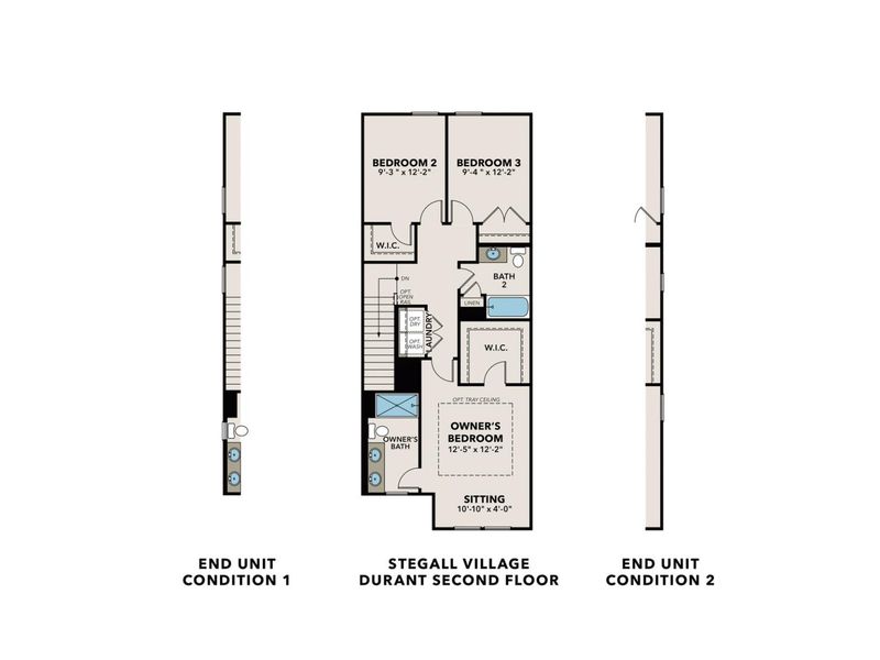 2D floor plan layout for the The Durant A by Davidson Homes LLC in Stegall Village, Emerson, GA (Image 4). 2D floor plan layout for the The Durant A by Davidson Homes LLC in Stegall Village, Emerson, GA (Image 4).