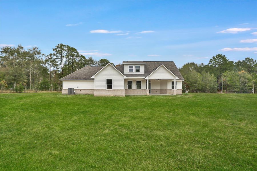 Rear property view with enhanced grass - it will be there soon!