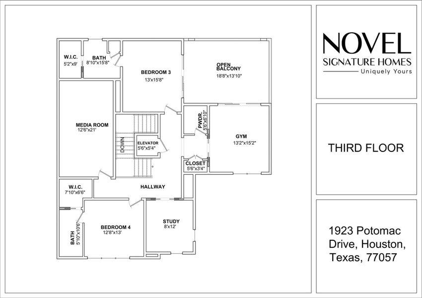 2D floor plan layout of this home in , Houston, TX (Image 5).