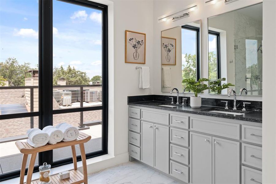 Furnished interior view inside a new home in , Dallas (Image 17).