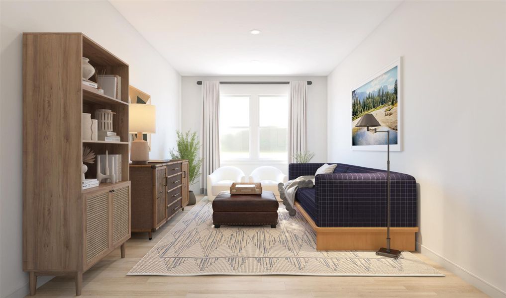 Media room (*Artist rendering used for illustration purposes only.) Media room (*Artist rendering used for illustration purposes only.)