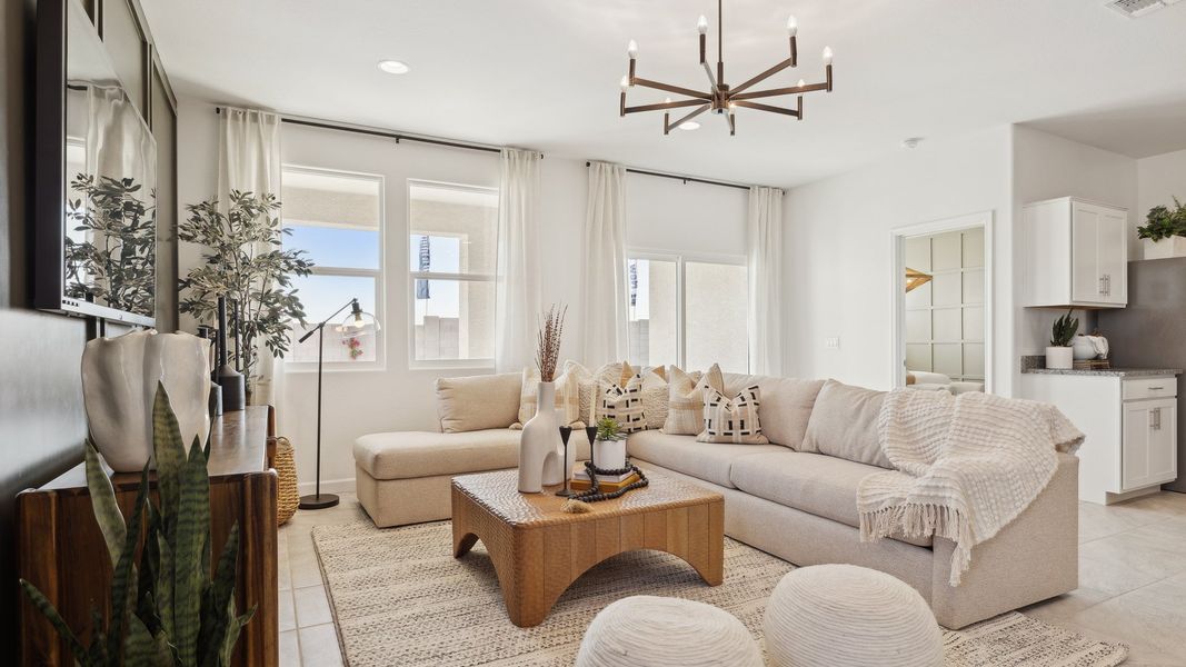 Furnished interior view inside a new home in Radiance at Superstition Vistas, Apache Junction (Image 10). Furnished interior view inside a new home in Radiance at Superstition Vistas, Apache Junction (Image 10).