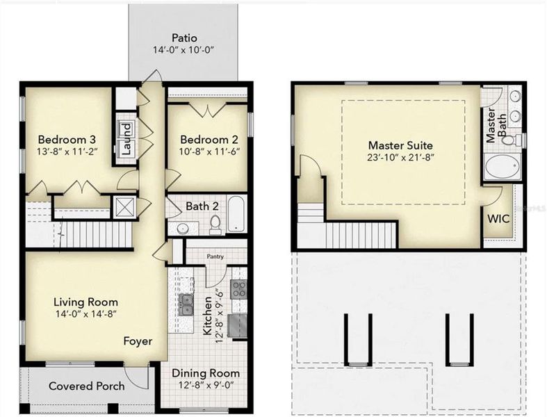 2D floor plan layout of this home in Rolling Hills, Bell, FL (Image 2).