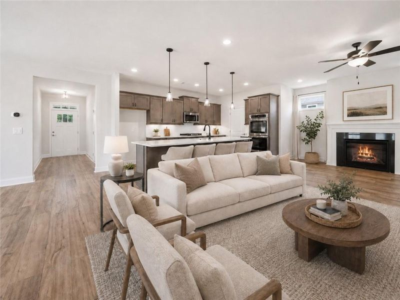 Furnished interior view inside a new home in , Hiram (Image 6).