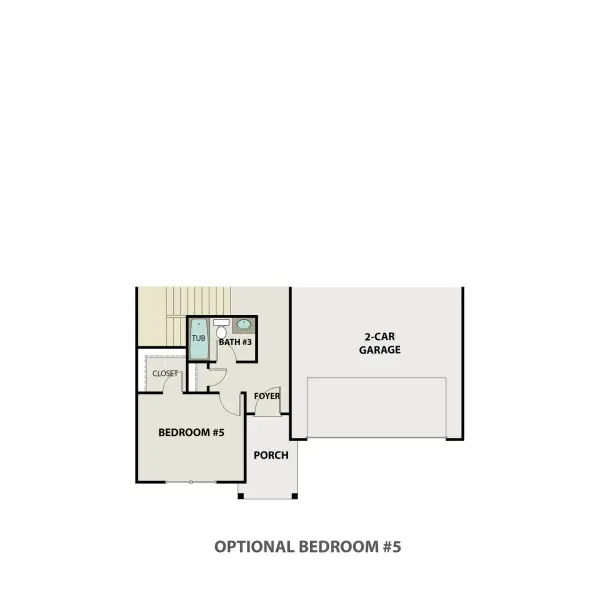 2D floor plan layout of this home in Tranquil South, Hinesville, GA (Image 3).