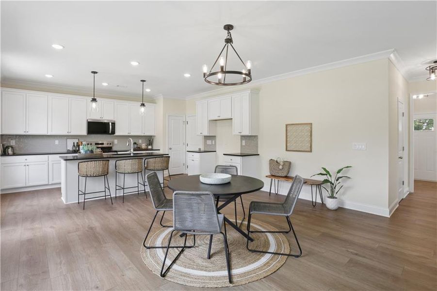 Furnished interior view inside a new home in , Flowery Branch (Image 28).