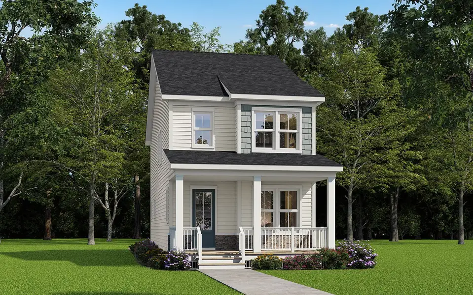 Representative exterior photo of a completed home built from the Boden by Brookfield Residential in Ponder, Wendell, NC (Image 14).