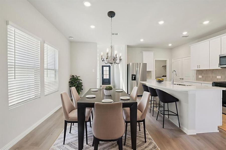 Furnished interior view inside a new home in Simpson Crossing - Spring Series, McKinney (Image 13). Furnished interior view inside a new home in Simpson Crossing - Spring Series, McKinney (Image 13).